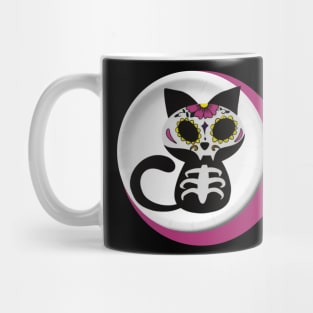 Sugar Skull Cat Full Moon Series Mug